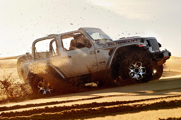 2021 Jeep Wrangler Rubicon Driving Through Sand 2021 Jeep Wrangler Rubicon Driving Through Sand