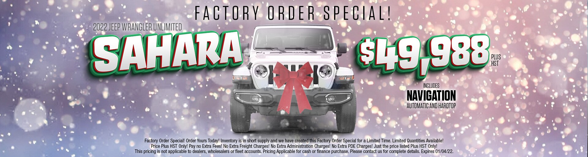 2022 Jeep Wrangler Factory Order Special