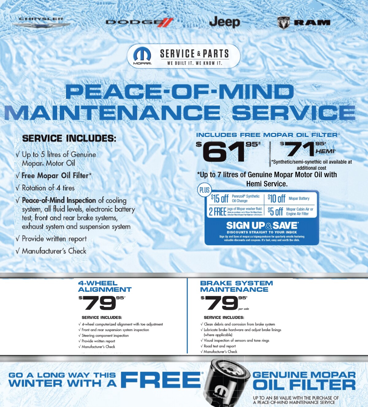 Unique Chrysler Winter Service Specials