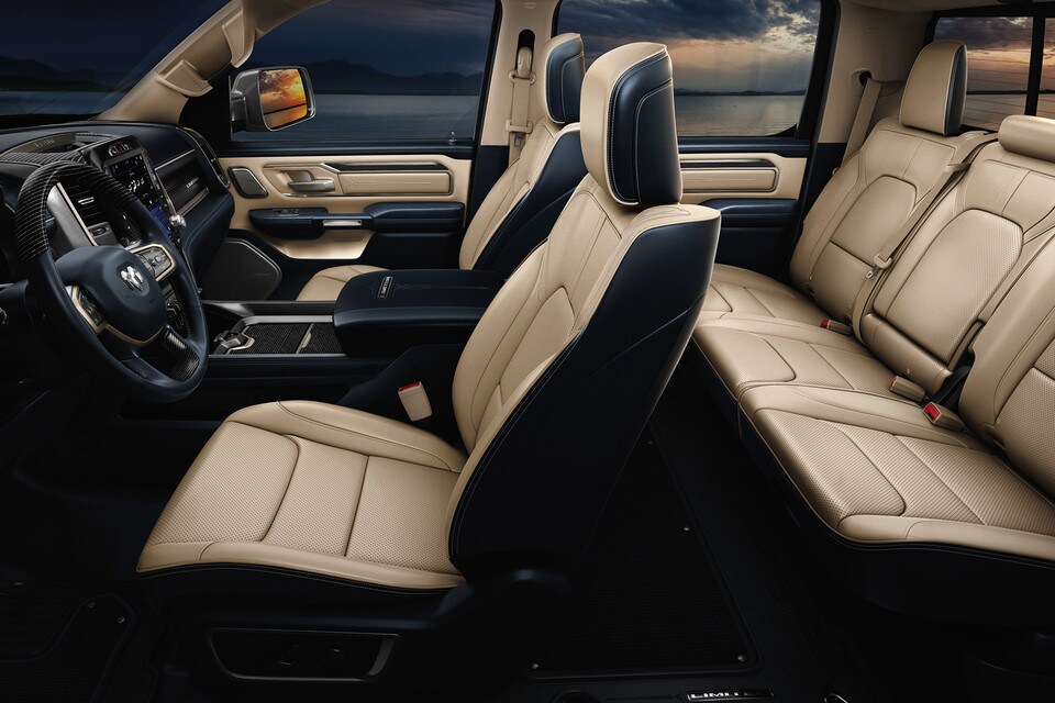 2020 Ram 1500 interior with beige seats 2020 Ram 1500 interior with beige seats