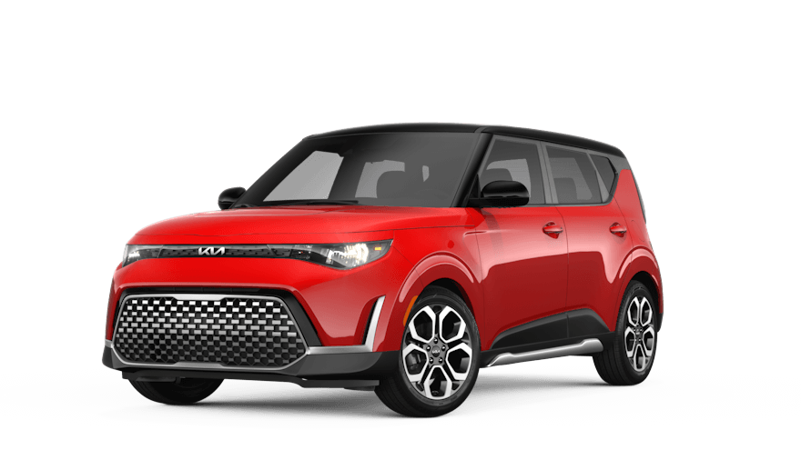 Learn about the Kia Soul and how it compares with the Jeep Compass Kia Soul in Inferno Red/Fusion Black