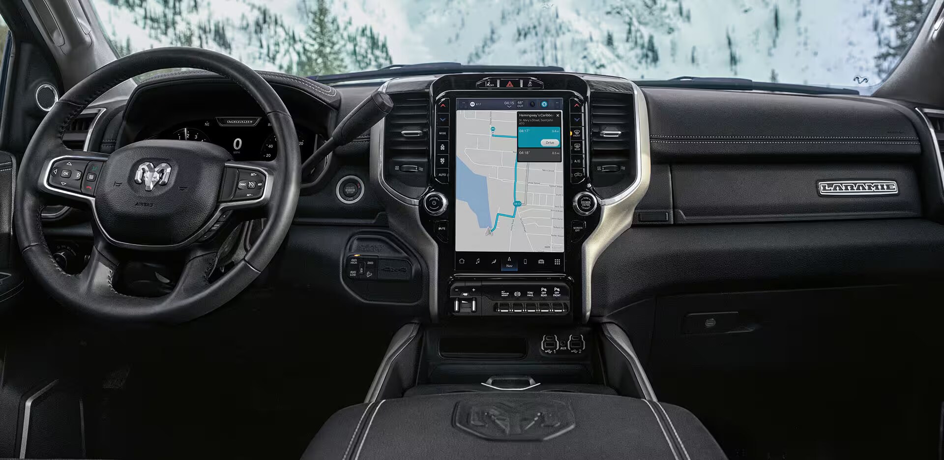 Interior of the 2024 Ram 3500 Dually