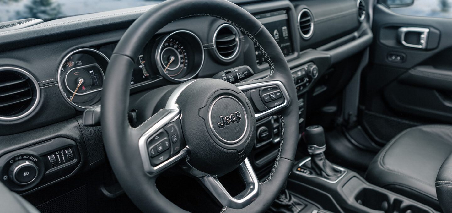Interior of the 2021 Jeep Wrangler