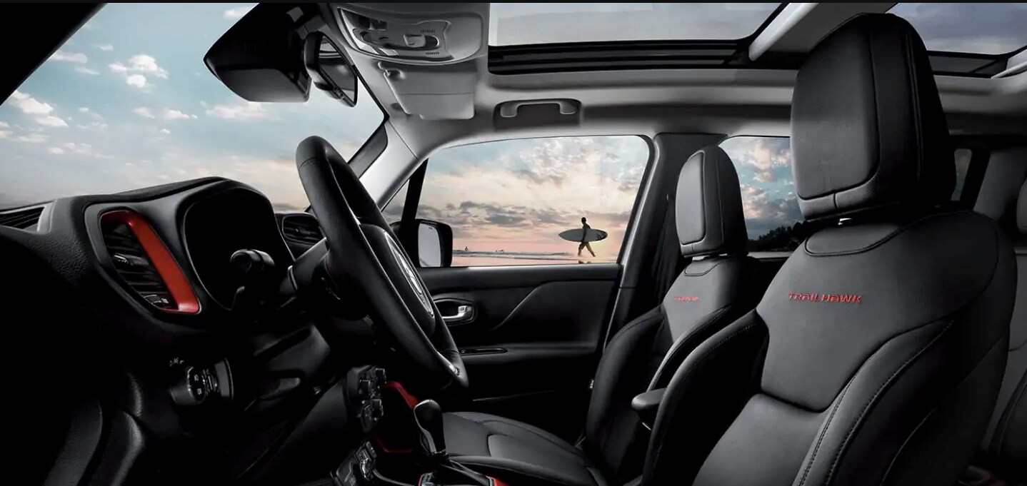 Interior of the 2021 Jeep Renegade