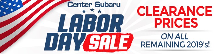 Labor Day Clearance Event at Center Subaru