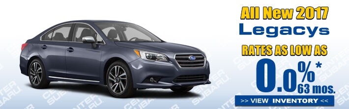 2017 Legacy rates at Center Subaru, Torrington CT