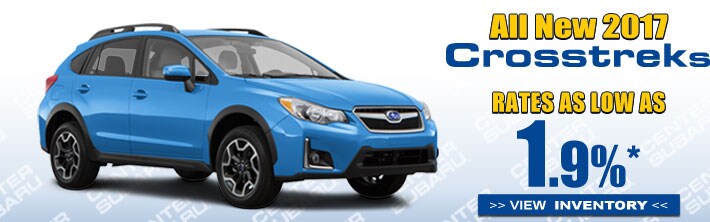 2017 Crosstrek rates at Center Subaru, Torrington CT