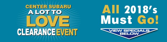View Center Subaru's Lot to Love Clearance Specials Below