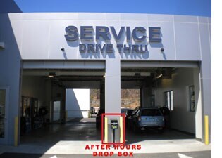 Center Subaru Service Drive-Through and Drop Box