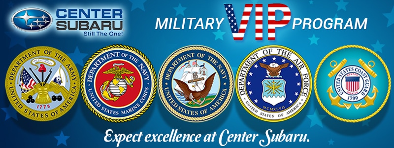 Military VIP program at Center Subaru