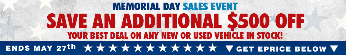 Save an additional $500 OFF at Center Subaru
