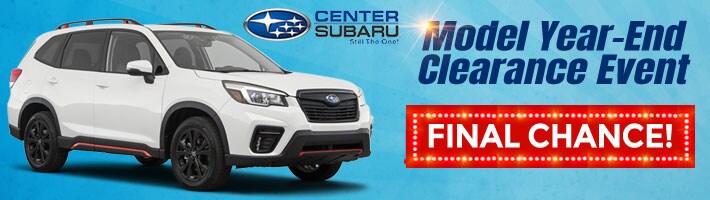 Final Chance clearance event at Center Subaru