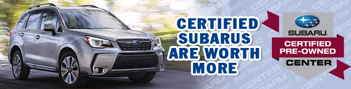 Certified Pre-Owned Subarus at Center Subaru, Torrington, CT