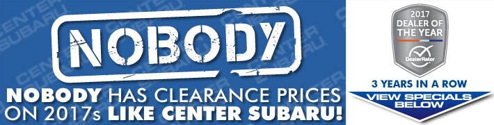 View Center Subaru specials below and save