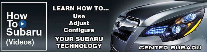 How to use your Subaru technology