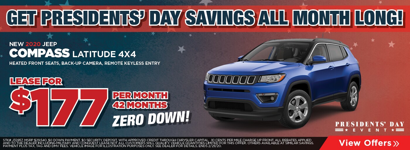 NEW 2020 Jeep Compass Latitude 4x4 Lease Deal in Yonkers NY