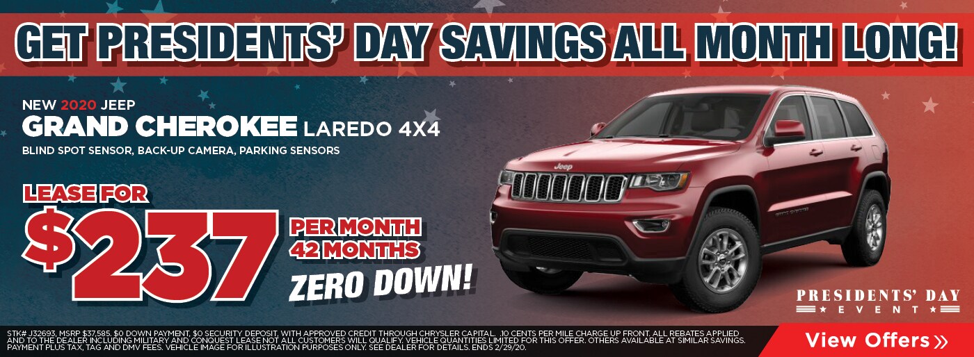NEW 2020 Jeep Grand Cherokee Laredo 4x4 Lease Special In Yonkers NY