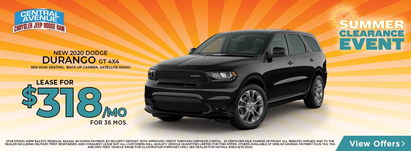 NEW 2020 Dodge Durango SXT AWD Lease Deal in Yonkers NY, Westchester, Metro Area