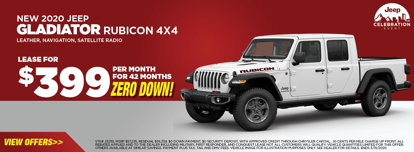 2020 Jeep Gladiator Lease Deal in Yonkers NY, Westchester , Metro Aera