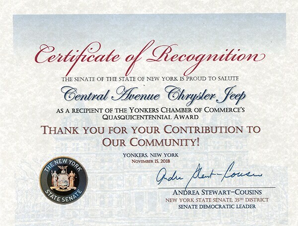 Certificate of Recognition
