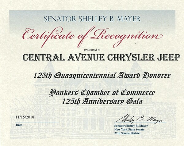 Certificate of Recognition