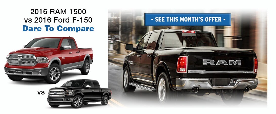 2016 RAM 1500 vs 2016 F150