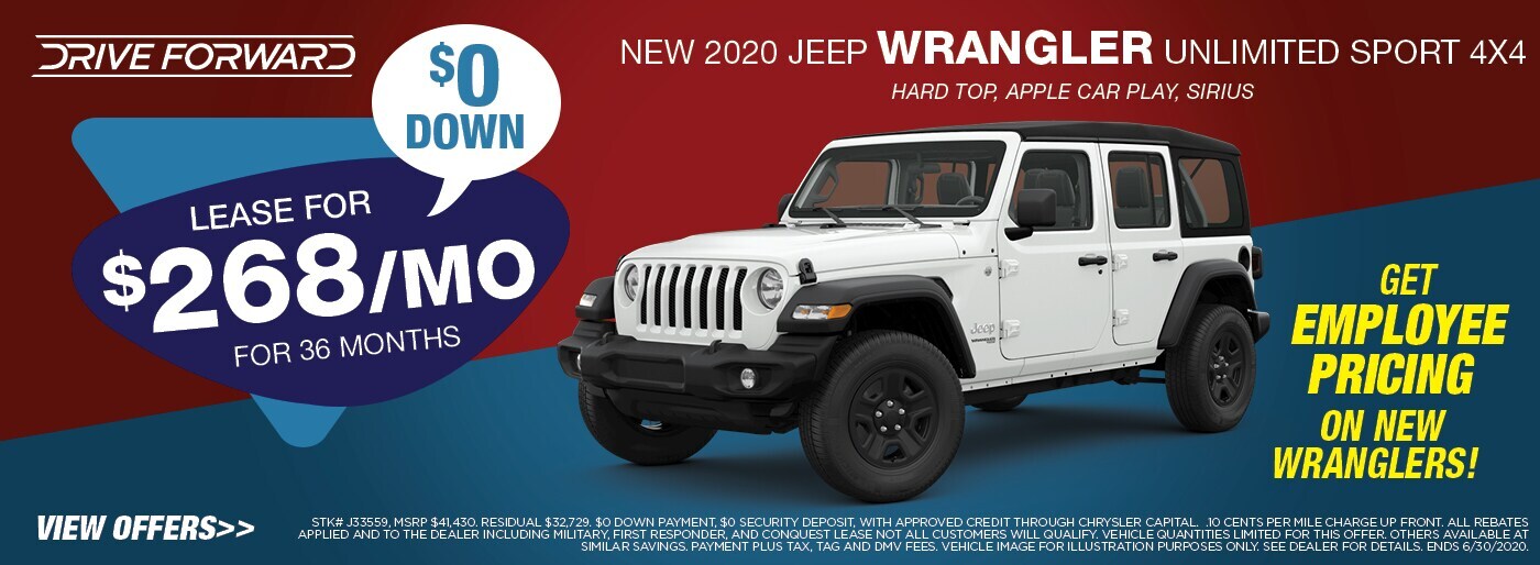 2020 Jeep Wrangler Lease Deal! GET EMPLOYEE PRICING!