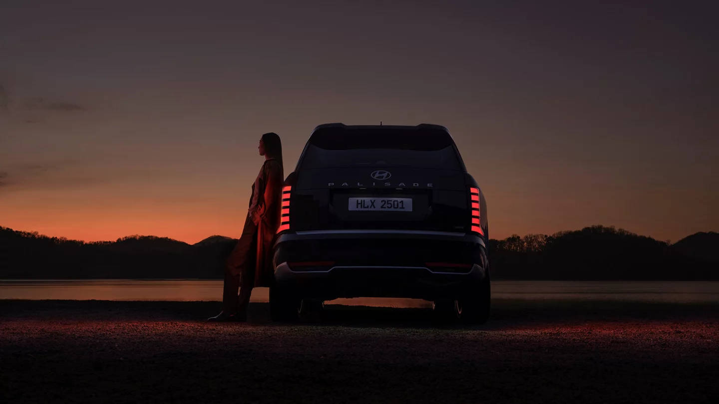 2026 Hyundai Palisade parked at sunset