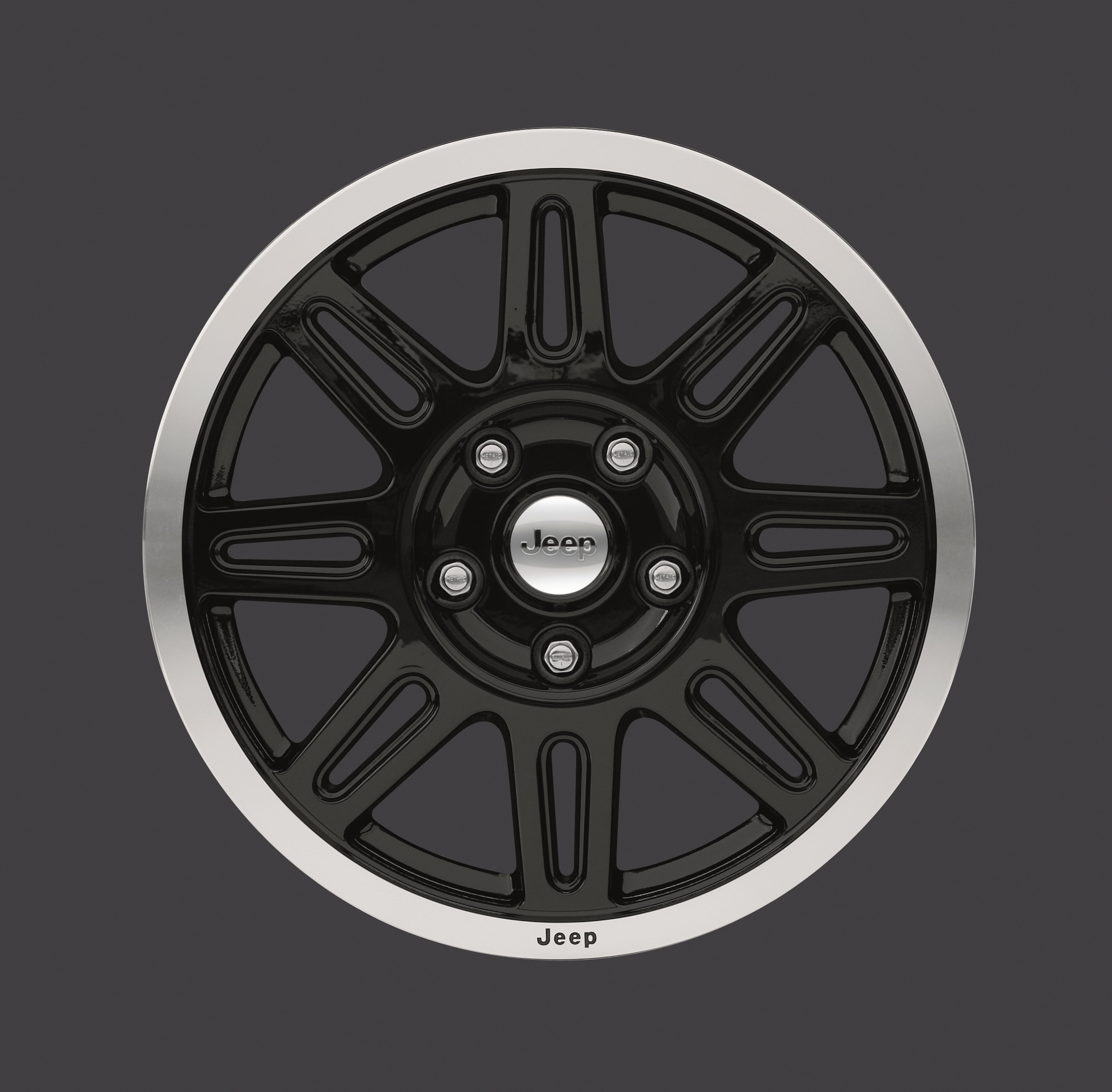Jeep 17-inch black painted cast-aluminum wheel #3