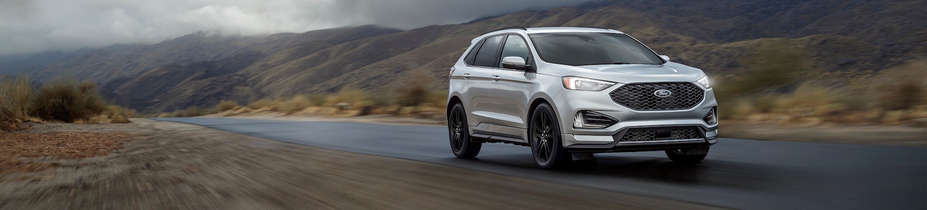 Ford Edge Silver Road Driving