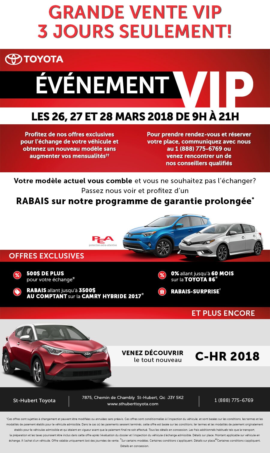 St-Hubert Toyota Vente Privee Mars 2018