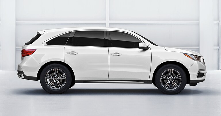 White Certified Pre-Owned Acura MDX side view