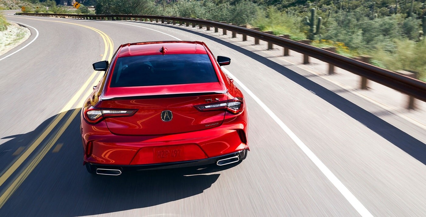2021 Acura TLX SH-AWD with Advance Package in Performance Red Pearl with Acura Genuine Accessories