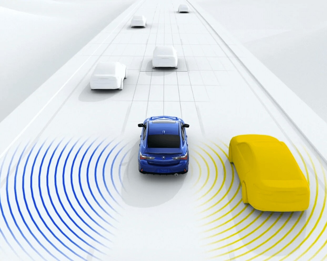 Acura Blind Spot Information graphic