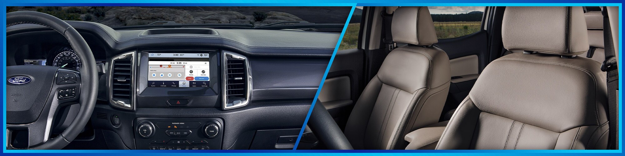 2021 ford ranger interior