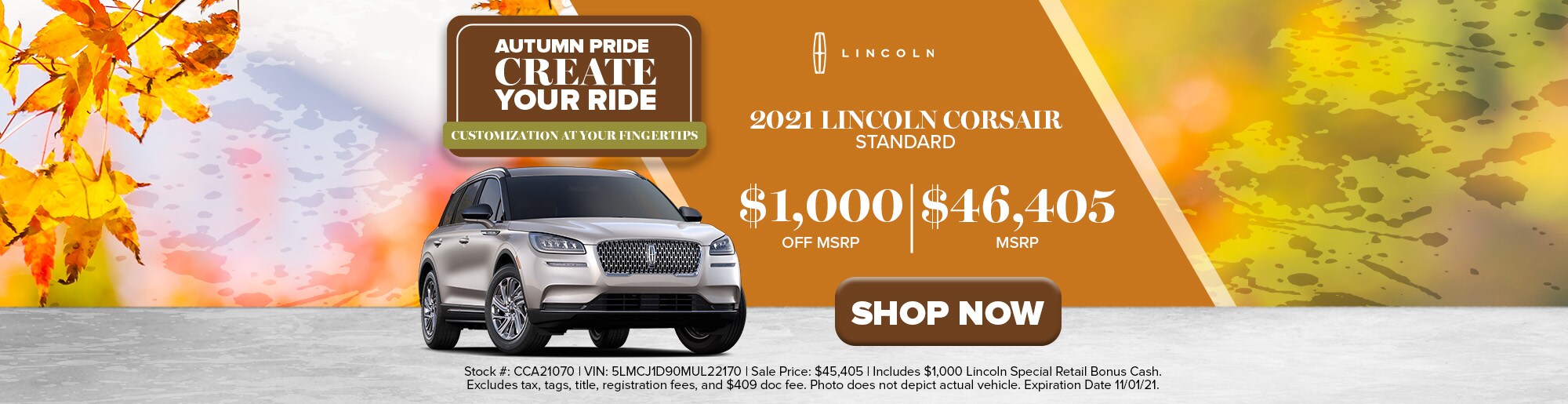 2021 Lincoln Corsair Standard Offer in NJ