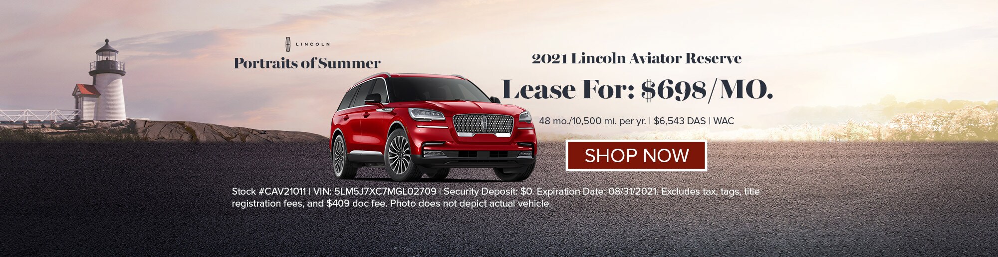 2021 Lincoln Aviator for lease in NJ