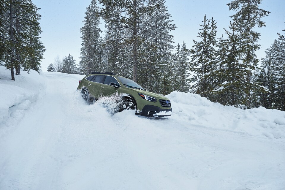 Subaru Outback winter in Augusta Maine