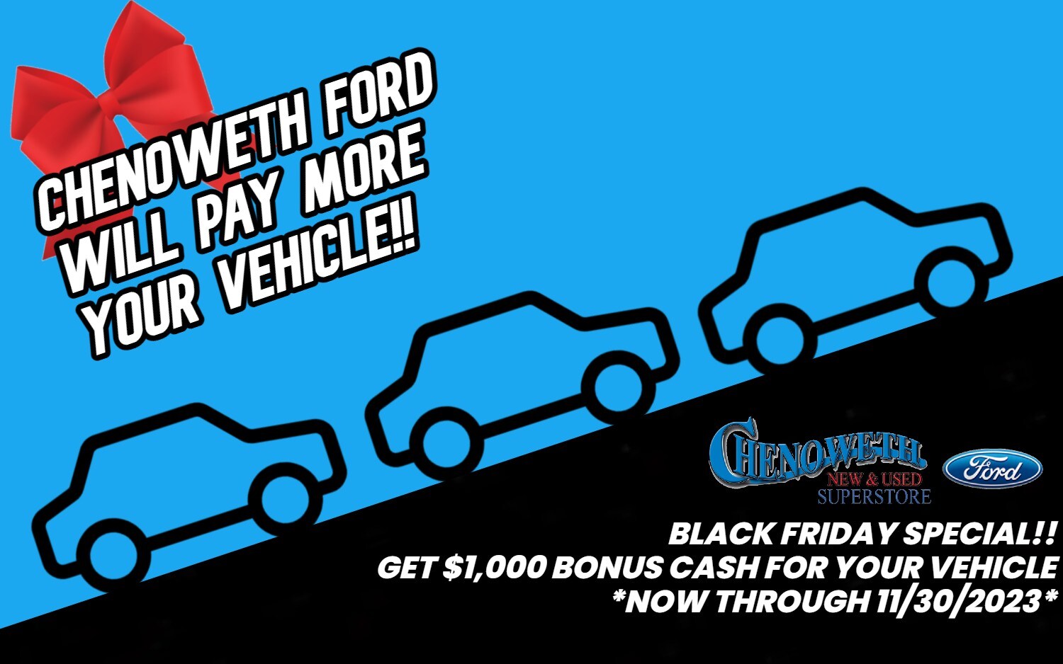 Chenoweth Ford Will Pay More For Your Vehicle! Take Advantage of 1,000