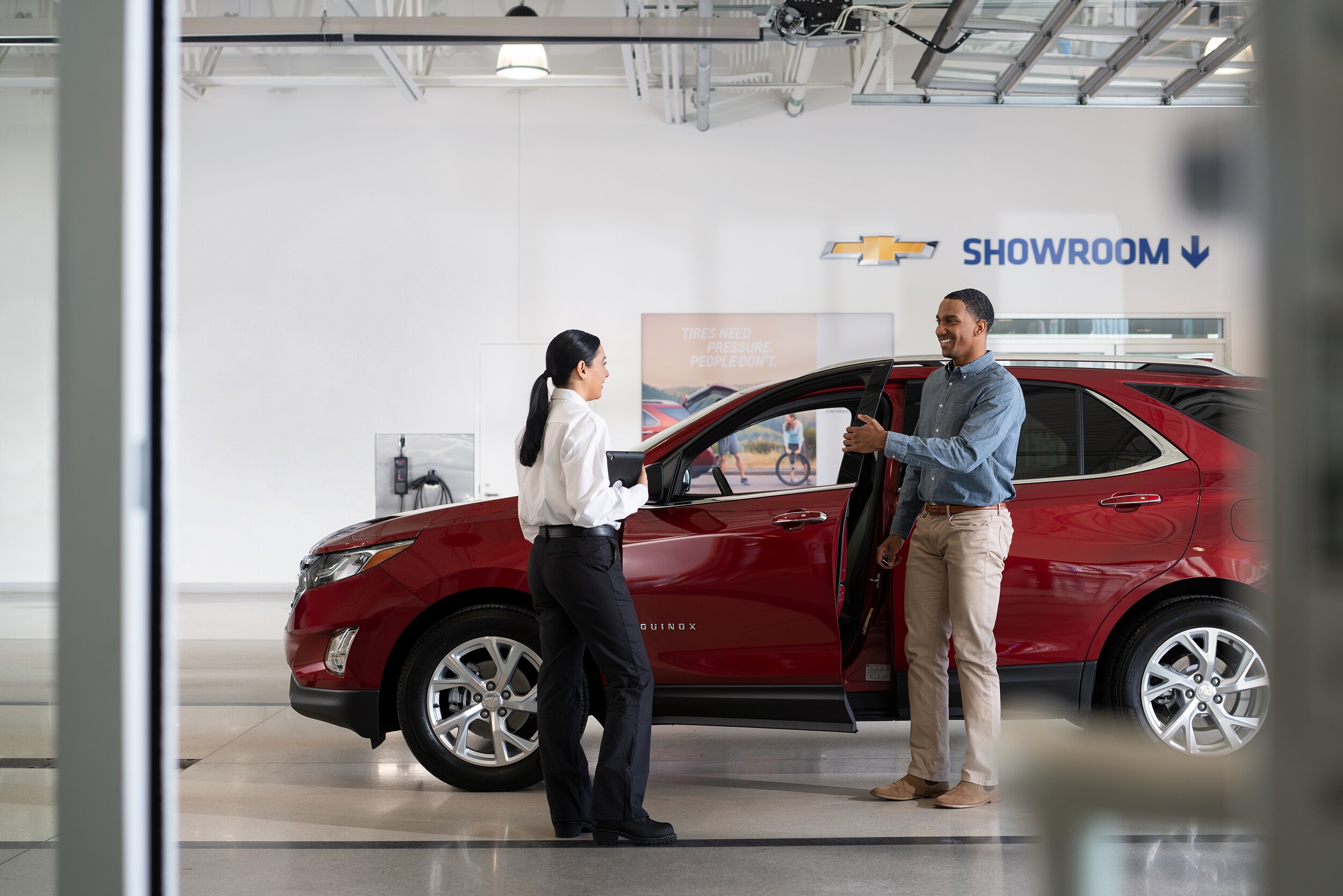 How to Check Your Oil at Chevrolet of New Bern | Chevrolet Service Advisor talking to customer