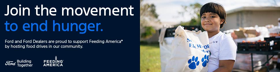 Join the movement to end hunger.Ford and Ford Dealers are proud to support Feeding America