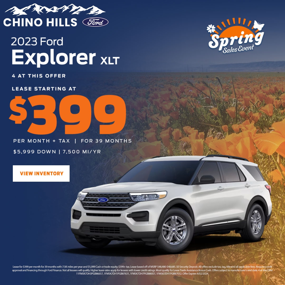 New Vehicle Specials Chino Hills Ford