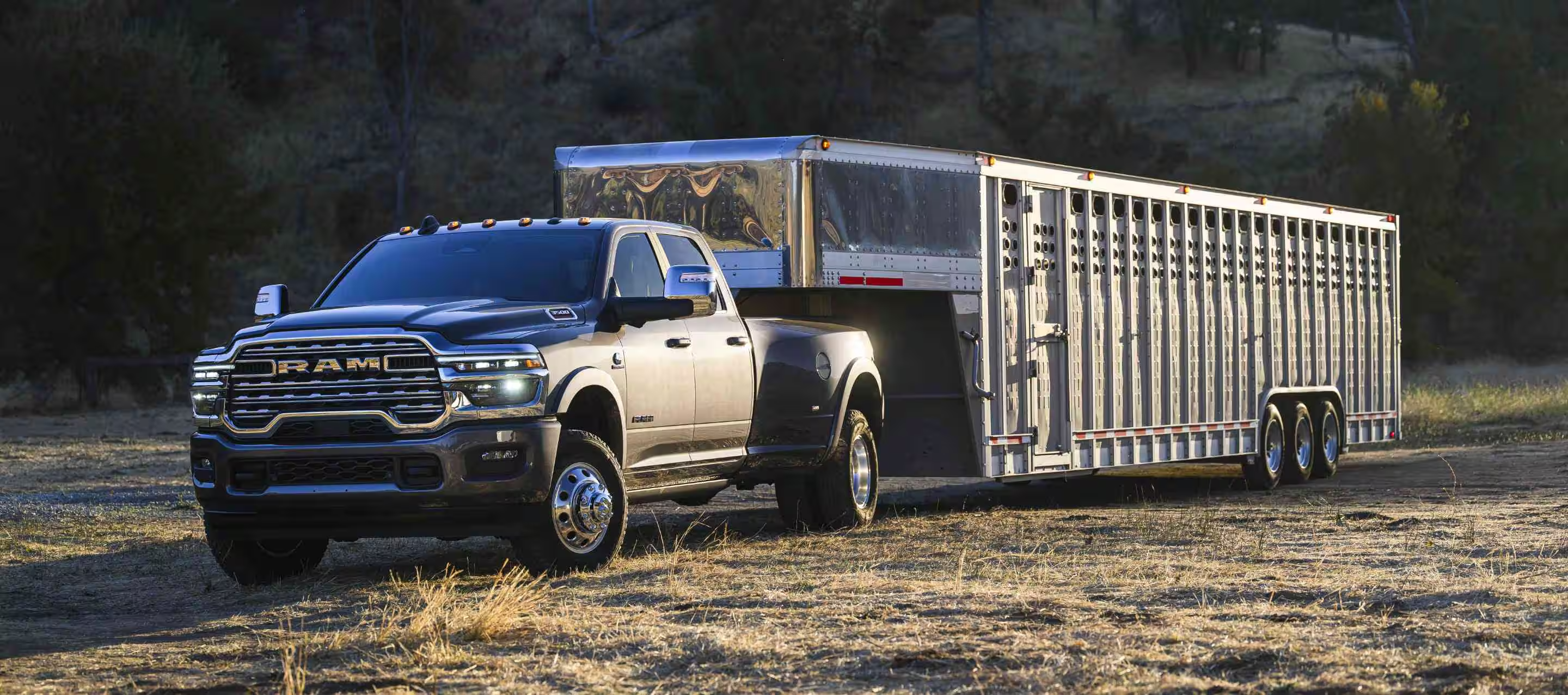 2025 Ram 3500 Towing a Large Trailer