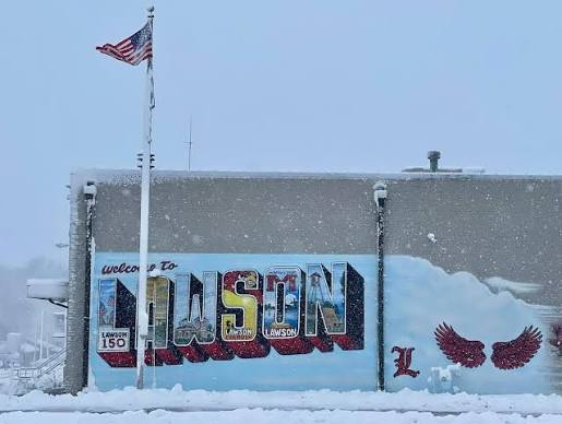 Welcome to Lawson Missouri mural and community landmark