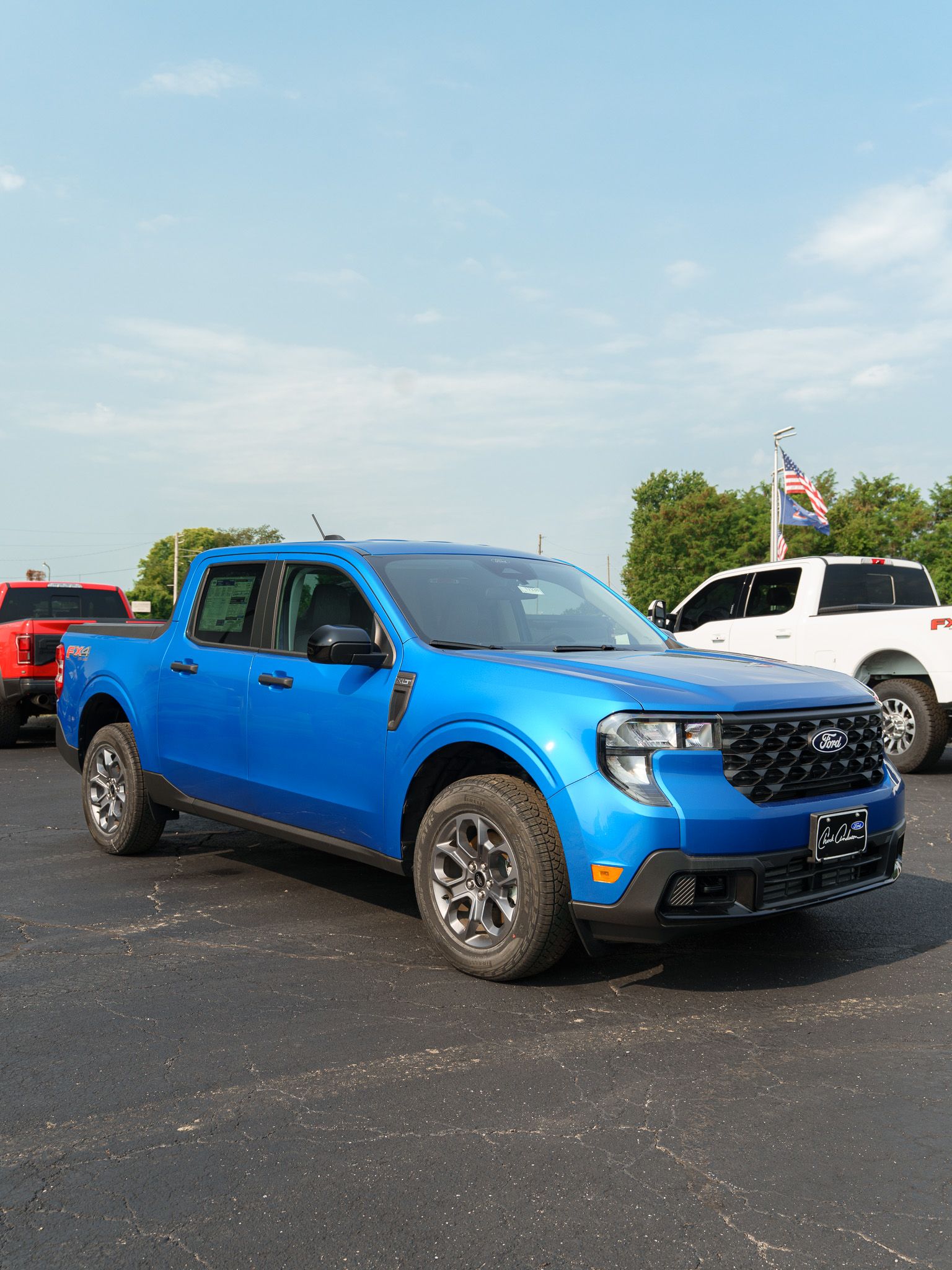 Blue Ford Maverick AWD pickup at Chuck Anderson Ford