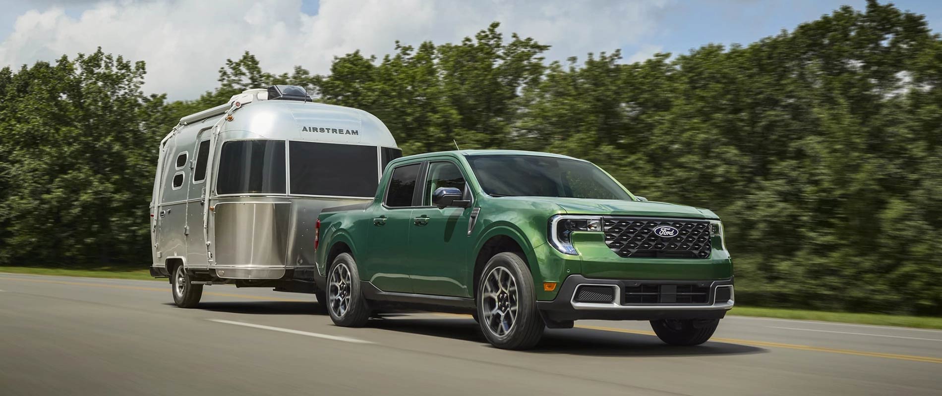 2025 Ford Maverick Trim Comparison Green 2025 Ford Maverick pulling an Airstream camper