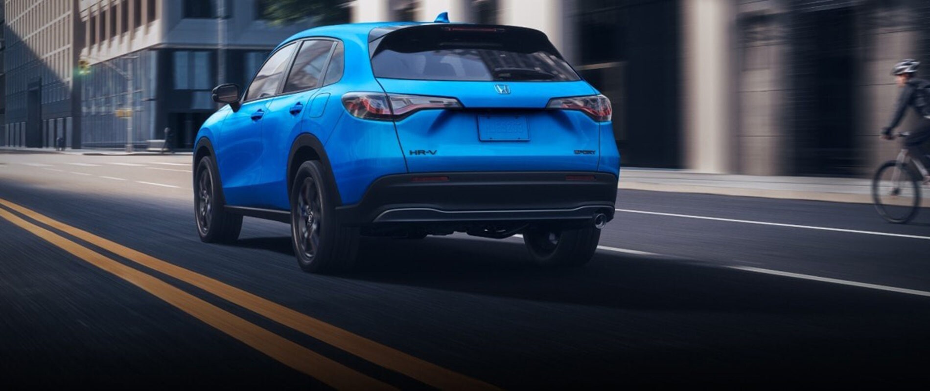 2026 Honda HR-V Blue 2026 Honda HR-V driving through the city