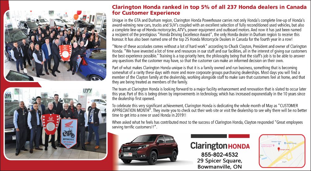 Clarington Honda Customer Service Clarington Honda Customer Experience
