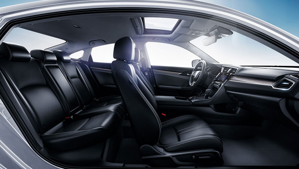 Civic Sedan Interior - Available heated front and rear seats