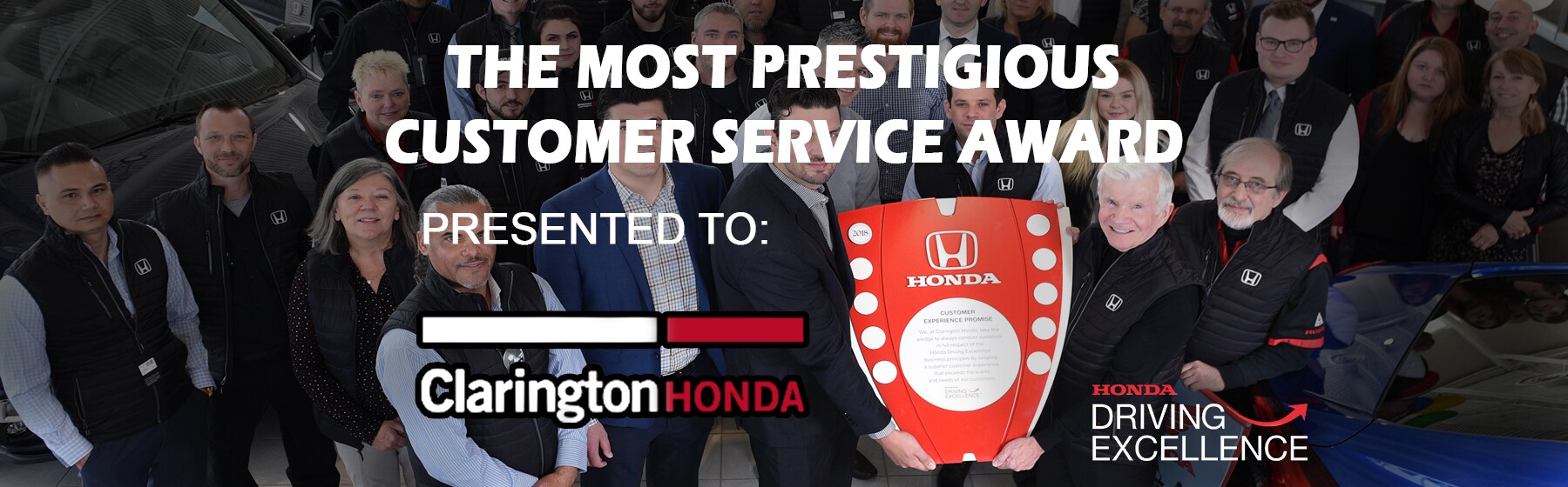 Clarington Honda awards Honda Drivers Excellence Award